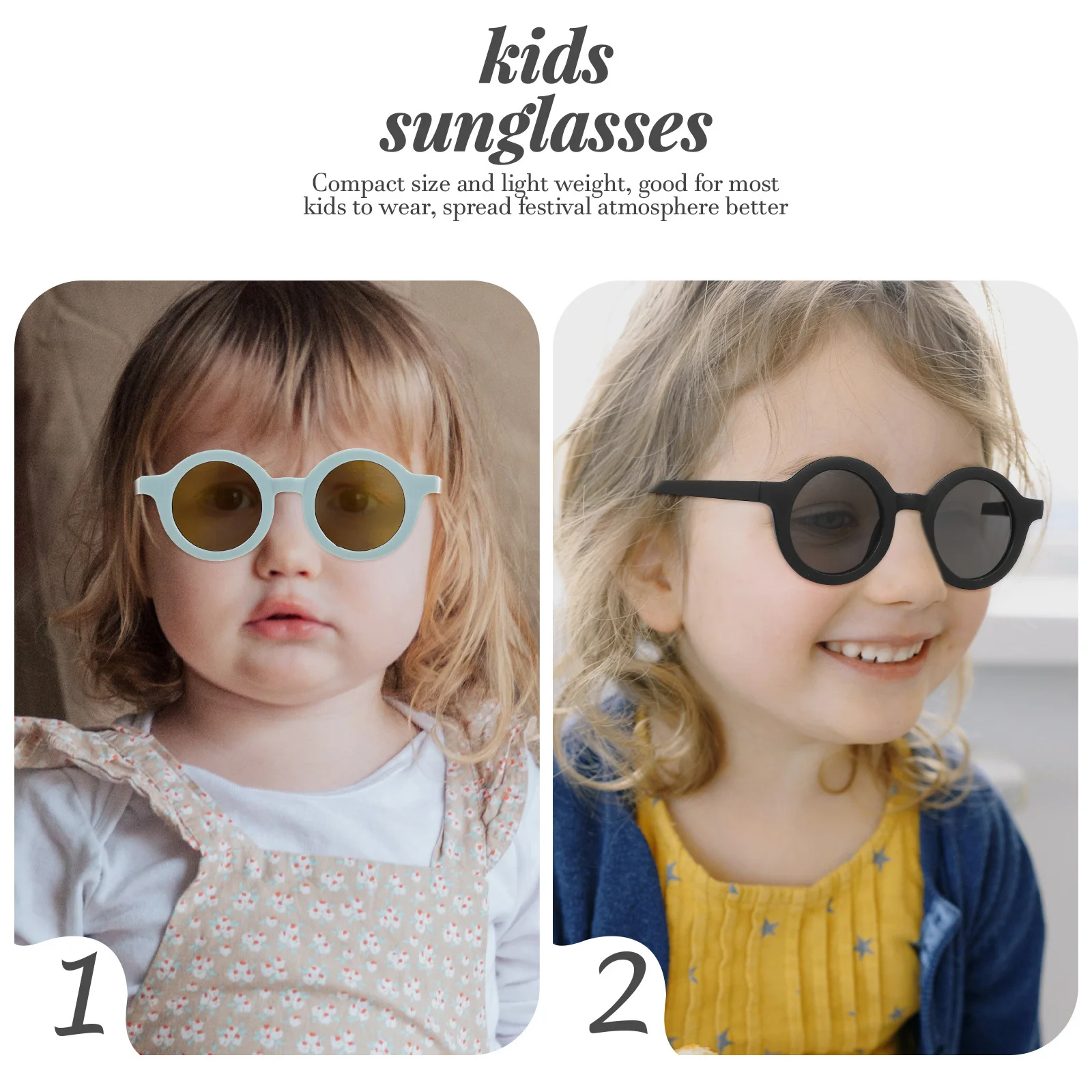 

5Pairs Children Sunglasses Kids Uv Protection Lightweight Fun Party Eyewear for Birthday Festival Decor Kids Sunglasses