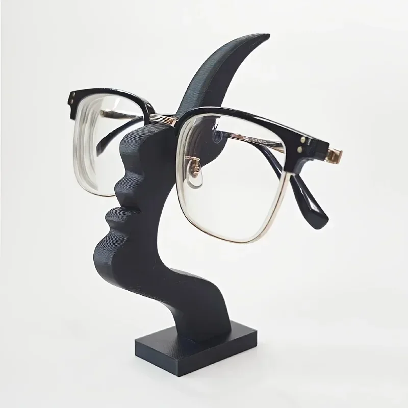 1O Unique Curved Eyeglass Holder Stand Secure & Artistic Storage Solution Elevate Desk or Nightstand Decor Practical Minimalist