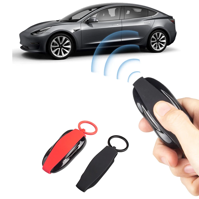 

Silicone Bikini Car Key Case Cover For Tesla Model 3 Y S X Half Cover Protector Soft Shell Fob Holder Keychain Accessories