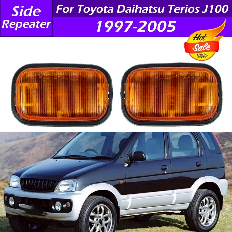 

For Toyota Daihatsu Terios J100 1997-2005 Car Turn Signal Light Side Marker Light Repeater Fender Marker Indicator With Bulbs