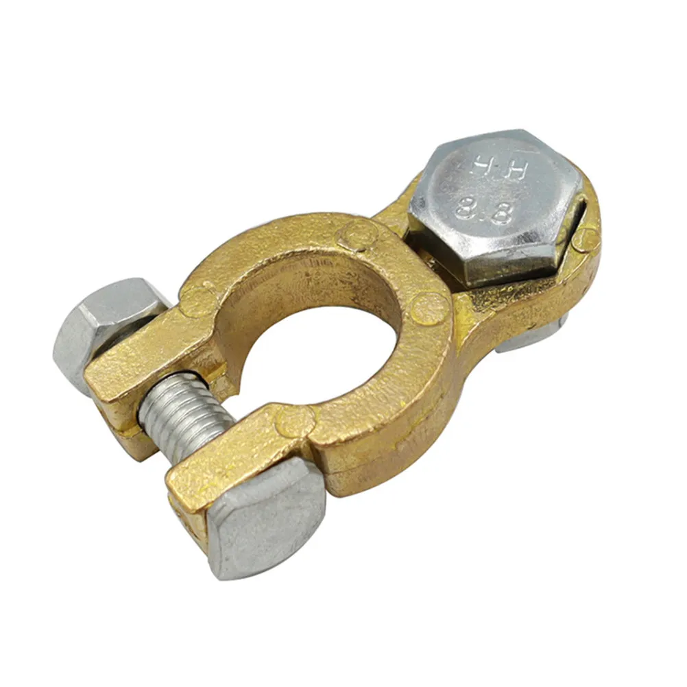 

1Set Car Battery Terminal Connector Brass Iron Quick Negative Clamp for Vehicle Rv Truck Motorhome Boat