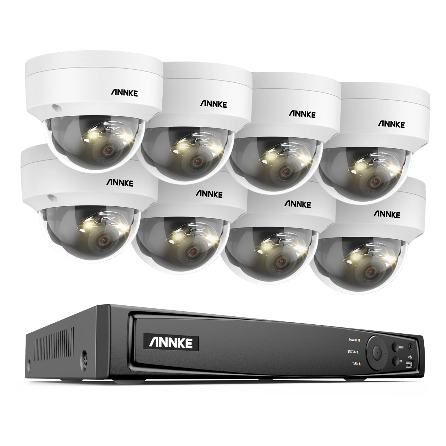 Annke 8ch Nvr 12mp Hd Ip Veiligheidscamera Poe 6K Dual Light Audio Vaste Video Surveillance Menselijk Voertuig Detectie Cctv Systeem