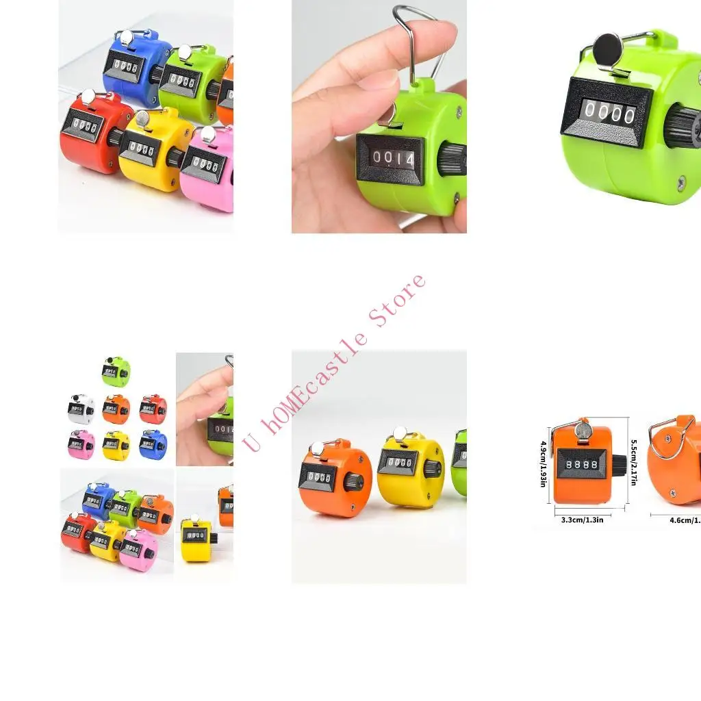 63HF 4 Digit Number Count Clickers Mechanical Counter Clickers Handheld Tally Counter