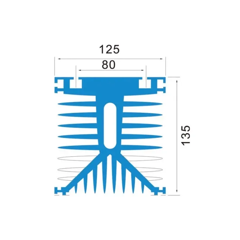 Controllable silicon thyristor solid-state relay heat sink 150 × 125 × 135mm T-150B