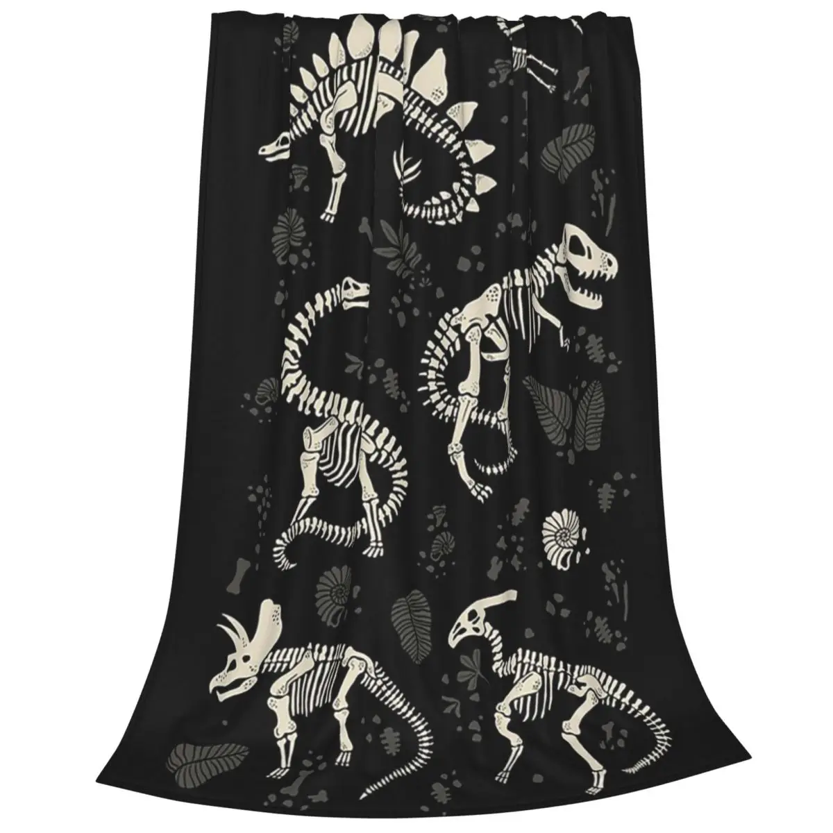 Excavated Dinosaur Fossils Blankets Flannel Multi-function Sofa Throw Blankets For Home Bedroom Office Throws Bedspread Quilt