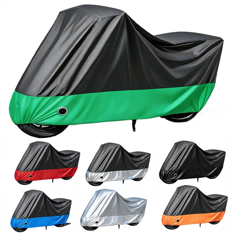 

Waterproof All Season Motorcycle Cover 190T Dustproof UV Protection Multiple Colors Sizes M L XL 2XL 3XL 4XL