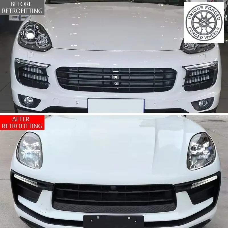 26 Style2014-2021 Car Modification Upgrade Front Bumper LED Headlights High Beam Low Beam Lighting System For Macan 95B
