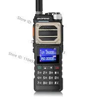 Baofeng 10KM Walkie Talkie UV-25 10W 999Ch Multi-band Amateur Air Band Scrambler FM Radio w/ 5200mAh USB-C Rechargeable Battery