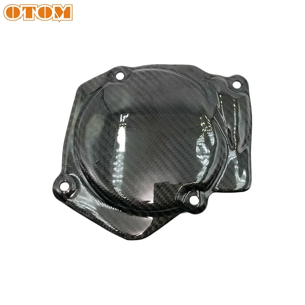 OTOM Motocross Parts Magneto and Clutch Engine Cover Protection Guard 100% Carbon Fiber For HONDA CR125 2000-2007 Accessories