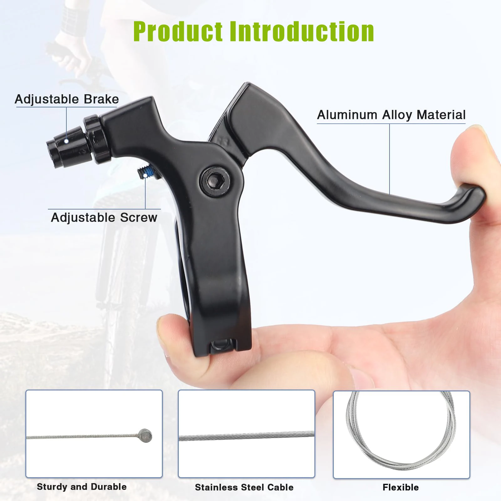 TEBOKA BMX Bike Rear Brake Set Aluminum Alloy Right Brake Lever