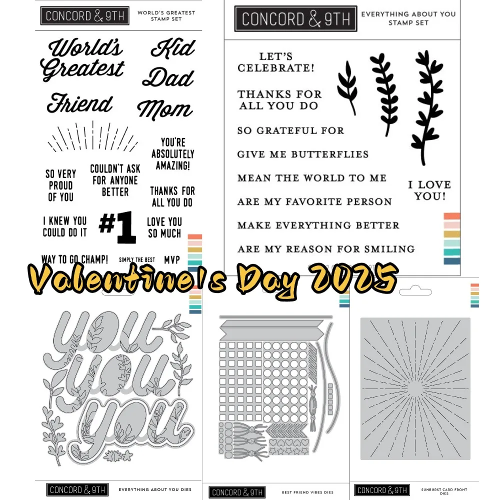 

Valentine's Fan and Letter Series Metal Cutting Die And Stamps Scrapbooking Background DIY Decoration Craft Embossing Stencil