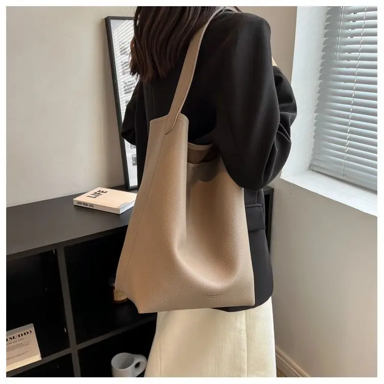 2piece/set Fashion Designer Pu Leather Women's Handbags Good Casual Ladies Tote Female Black Bucket Women Shoulder Crossbody Bag