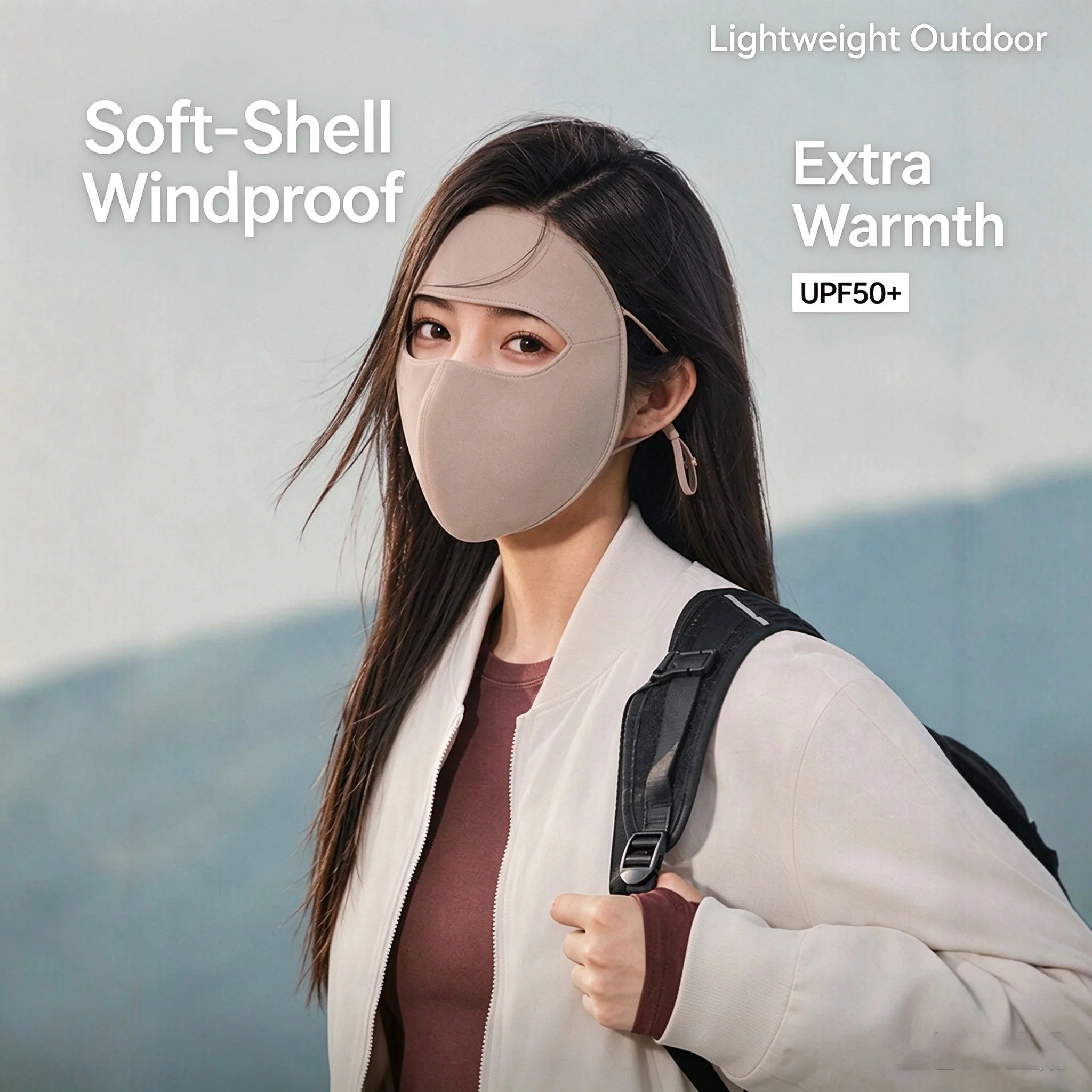 1PC Windproof Winter Face Cover Cold-Proof & Breathable Half Face Mask For Outdoor Skiing, Motorcycle Riding Running Hiking,