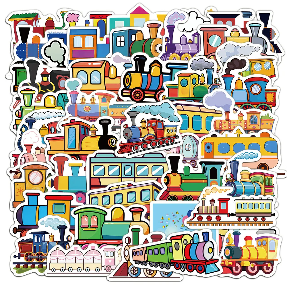 56PCS Original Small Train Graffiti Stickers Reward Stickers DIY Mobile Luggage Stickers Waterproof