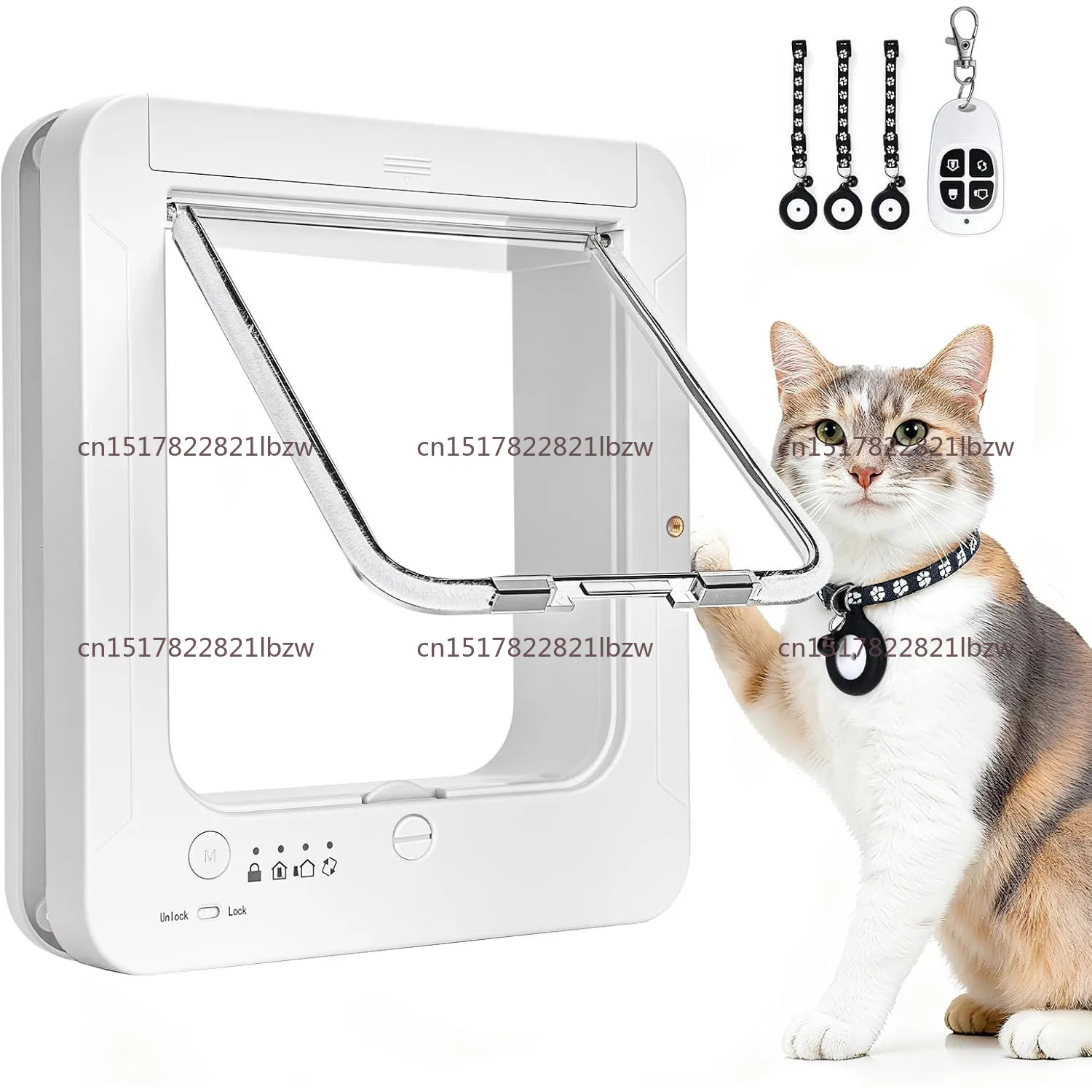 Collar Cat Door Smart Cat Door Automatic Sensing with Collar Activated Easy Installation Pet Door for Home Smart Cat