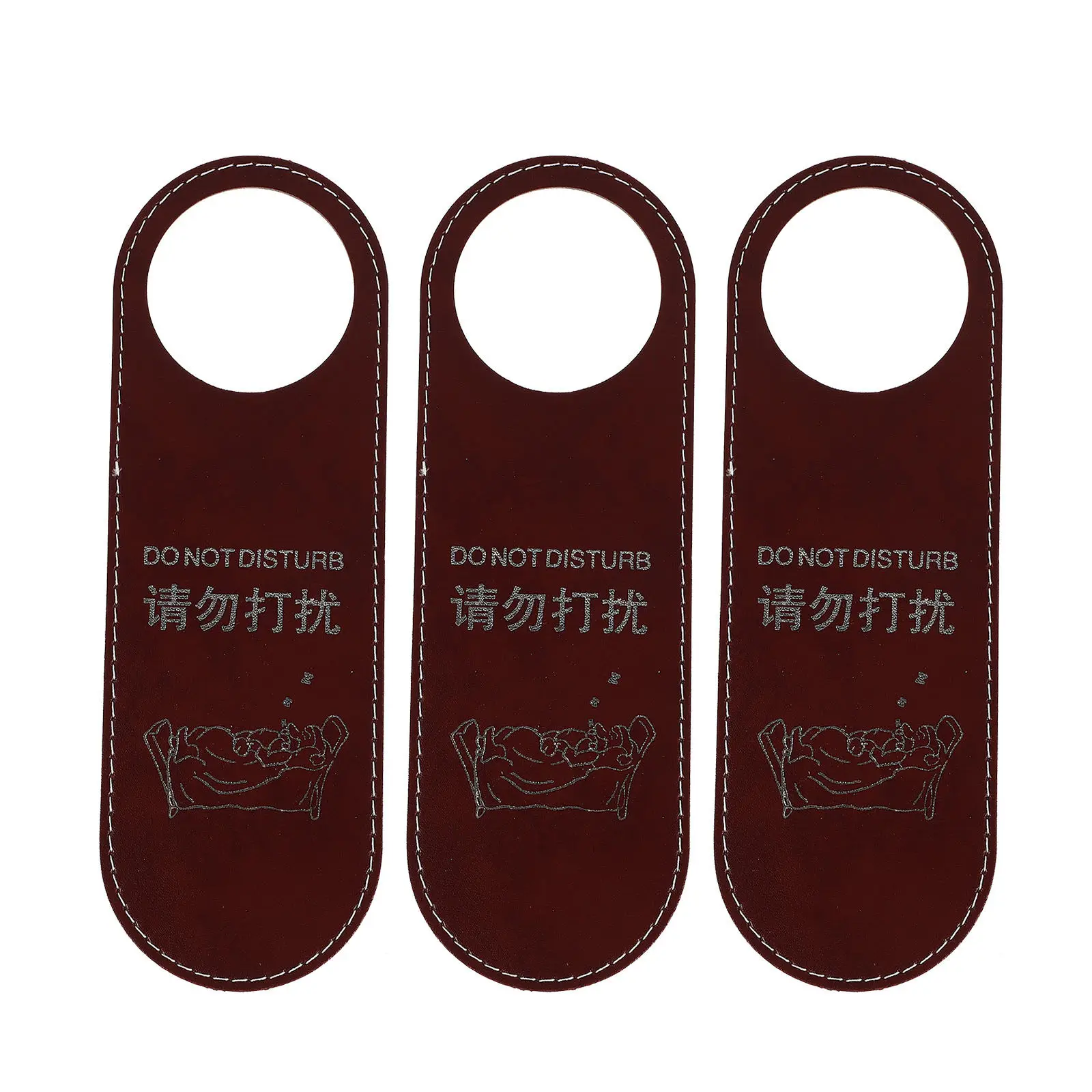 

Набор из 3 табличек «Не беспокоить» для дверей, подвесные украшения для отелей, дома, вечеринок, креативные двусторонние мини-таблички