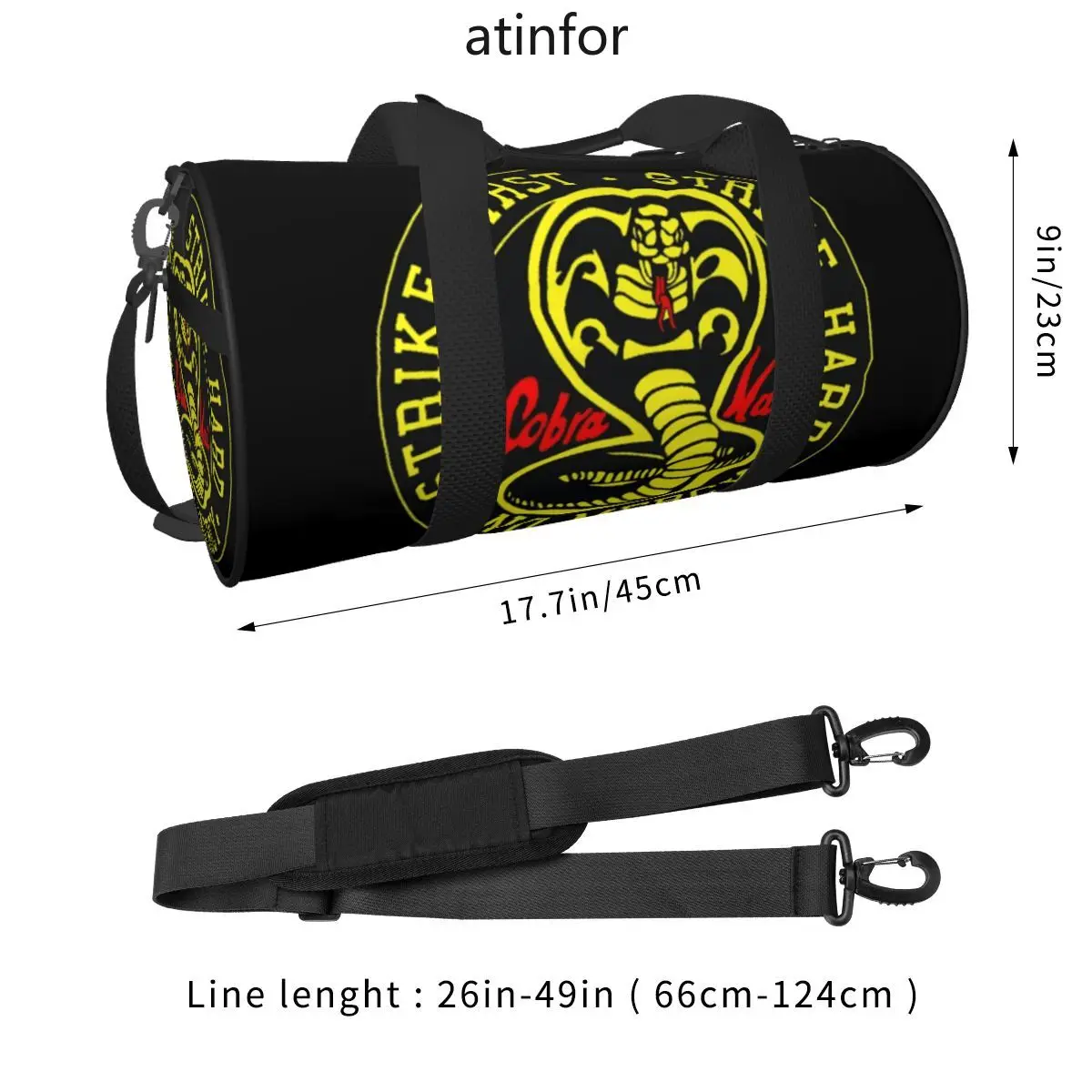 Cobra Kai Gym Bag Karates Kids Martial Arts Outdoor Travel Bag Gym Accessories Luggage Design Handbag Fitness Bag For Men Women