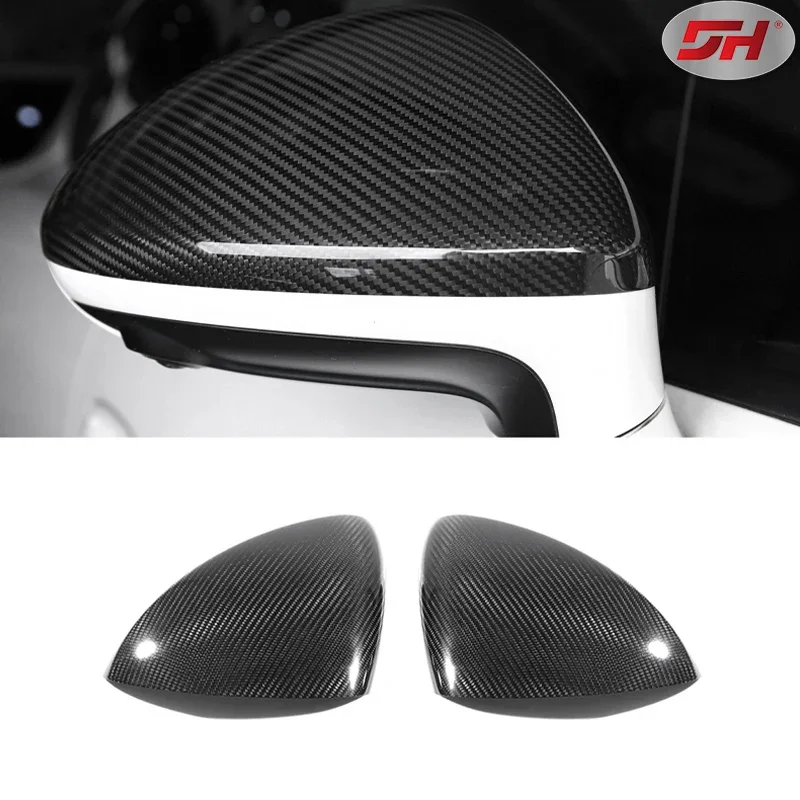 

2pcs For Porsche panamera Carbon Fiber Rear View Mirror Protective Case Sticker (Left-hand Drive)