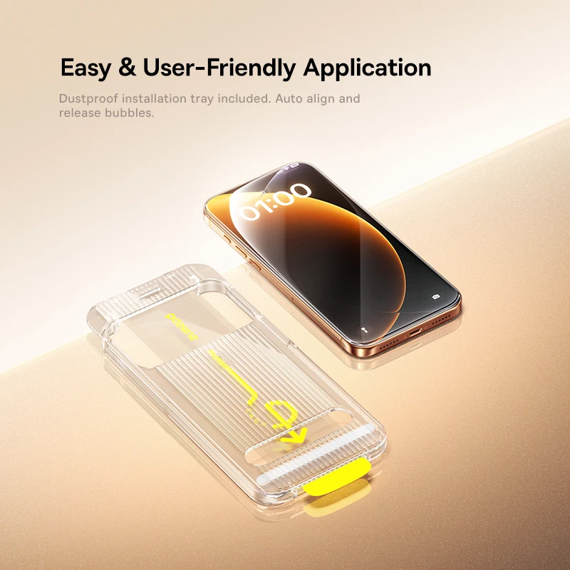 Szkło hartowane Baseus do iPhone 18 17 Pro Max, ochrona ekranu, pełny obraz, 0,3 mm, przezroczyste krawędzie, bezramkowe szkło do iPhone 18 Pro — zdjęcie produktu 6