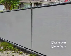 Fence Privacy Screen Windscreen,with Bindings & Grommets, Heavy Duty Privacy Screen Mesh for Commercial and Residential-Grey