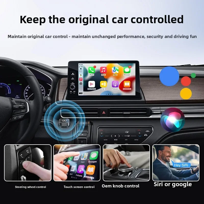 New Mini CarPlay ai Box 5G WiFi Plug&Play Auto-Connect Wired to Wireless Carplay & Android Auto Adapter Dongle for Mercedes-Benz