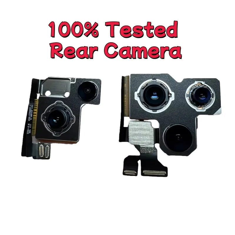 

Rear Camera For iPhone 11 12 13 16 Pro Max Back Camera 12 Mini 14 15 Plus Parts Rear Main Lens Flex Cable Camera Parts