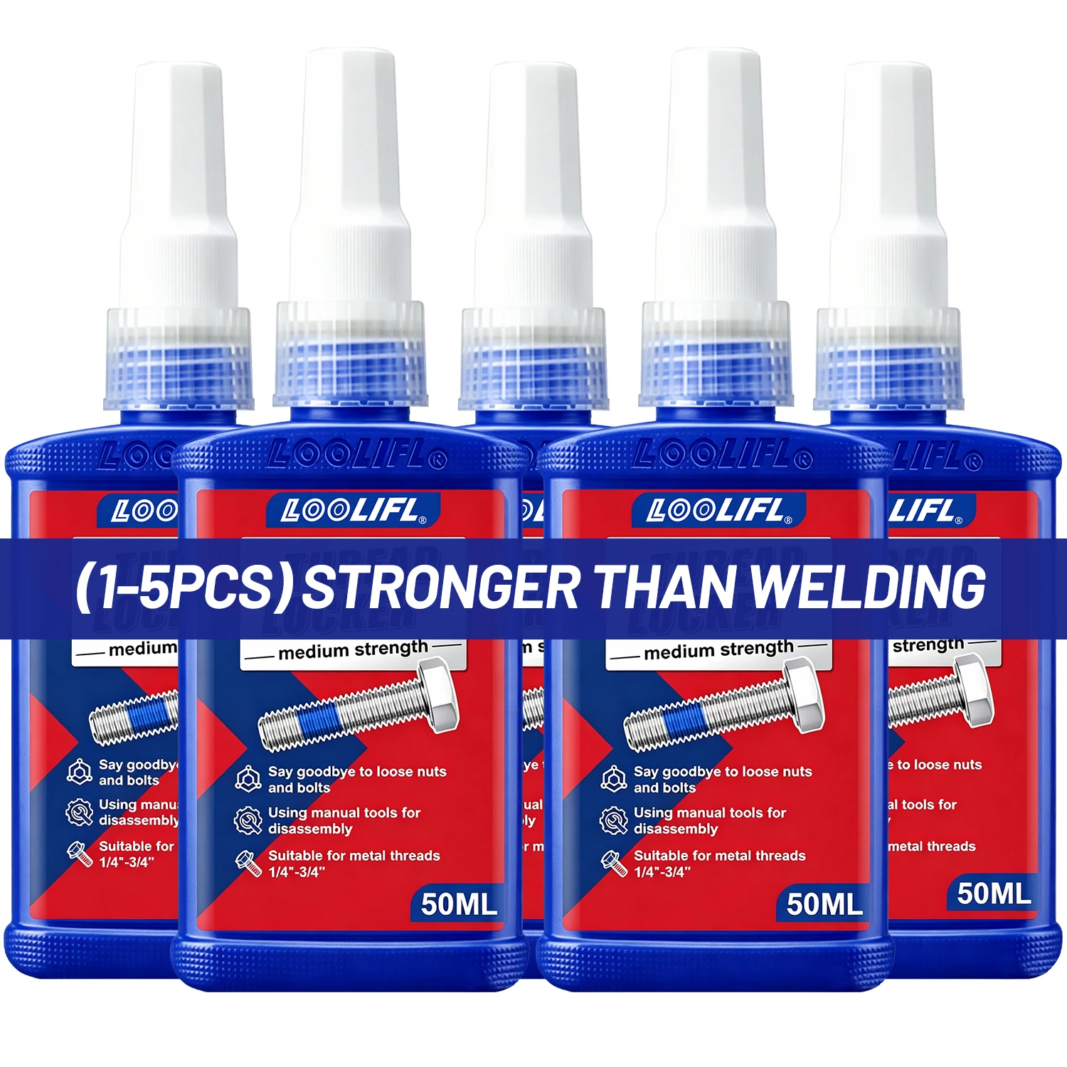 1-5PCS 50ML Thread Locker 243 Screw Glue Anaerobic Adhesive Anti-Loose 271 Anti‑Corrosion Thread Sealant Anti Rust Repair Glue