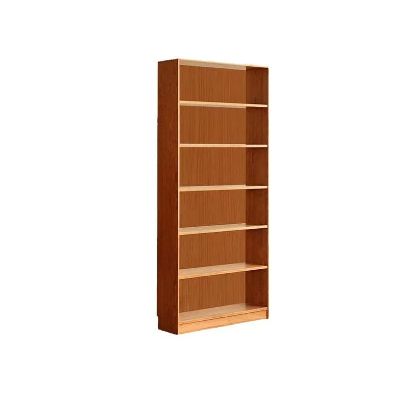 Nordic solid wood bookshelf Japanese simple cherry wood bookcase multi-functional side cabinet