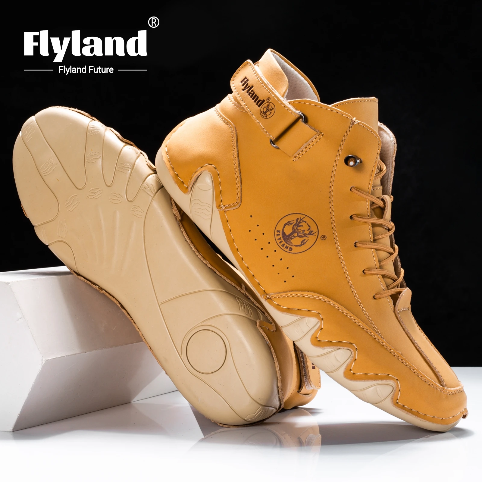 

Мужские модные кроссовки FLYLAND: винтажные классические ботинки-чукка для повседневной носки, работы и офиса