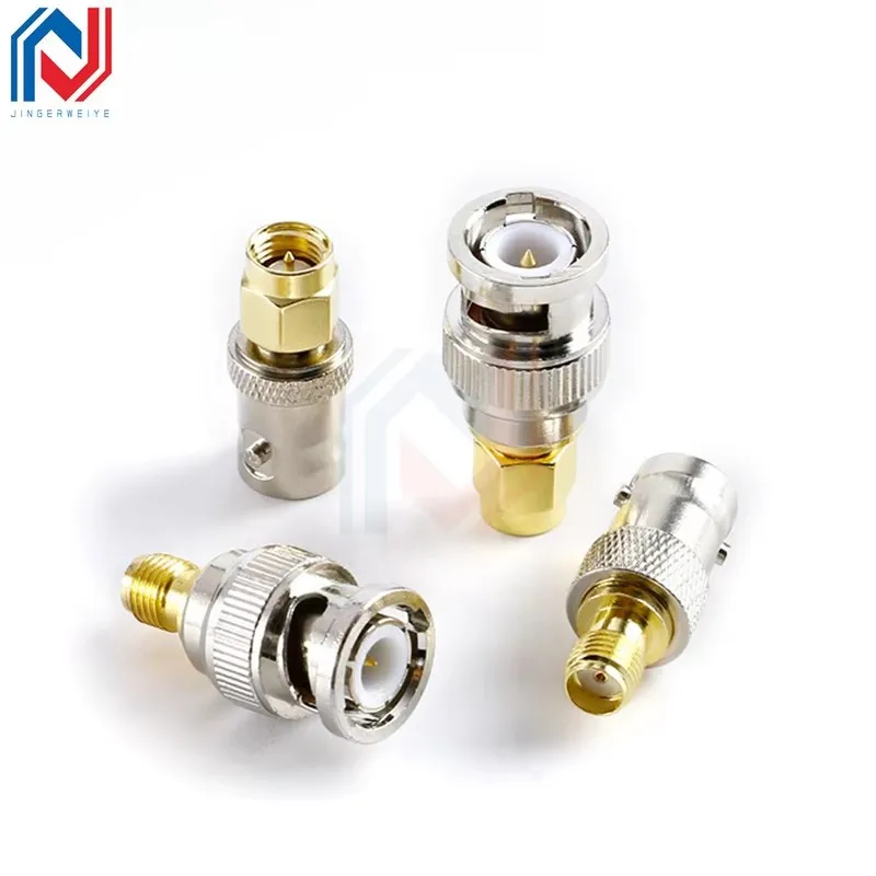 1Pcs SMA to BNC Adapter Male to Female RF Connector Kit for Antenna Extension Cable BNC-SMA Connectors