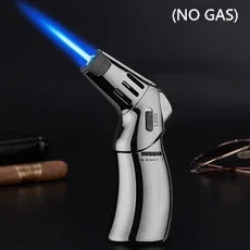 

Надувная зажигалка с пламенем, уличная кухонная зажигалка для барбекю, выпечки, высокотемпературный фонарик, инструмент, металлическая прямая зажигалка (БЕЗ ГАЗОВ)