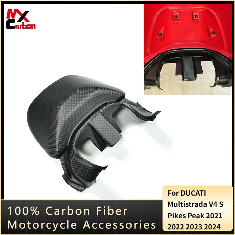 For DUCATI Multistrada V4 S Pikes Peak 2021 2022 2023 2024 Matte Carbon Fiber Fuel Tank Protection Covers Motorcycle Accessories