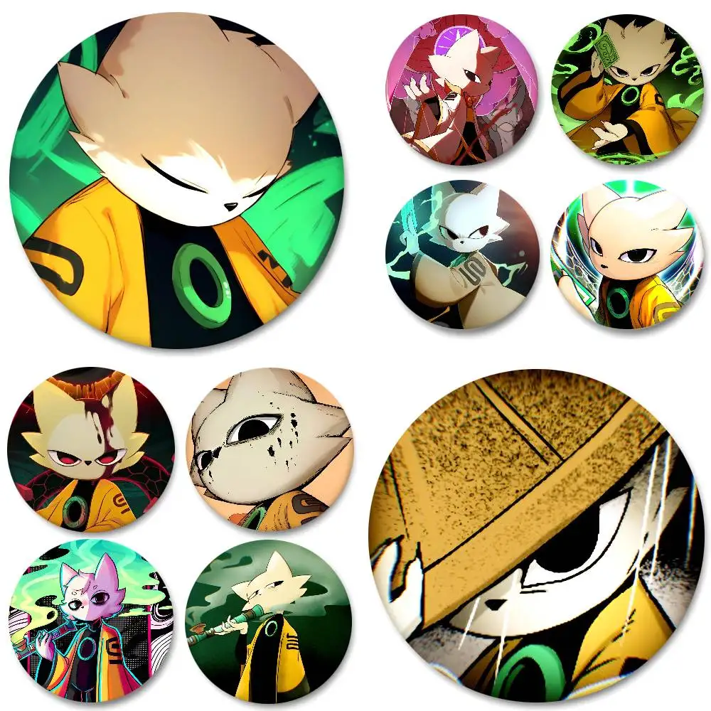 Nine Sols Round Badge Creative Brooch Clothing Backpack Accessories Lapel Pin