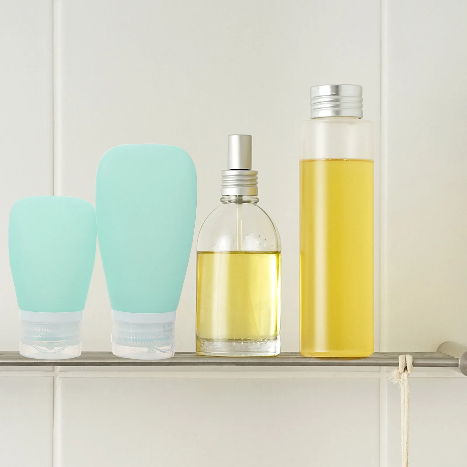 

3Pcs EcoFriendly Silicone Bottle Practical Press Pump Lotion Dispenser Empty Container For Travel Shampoo And Creams