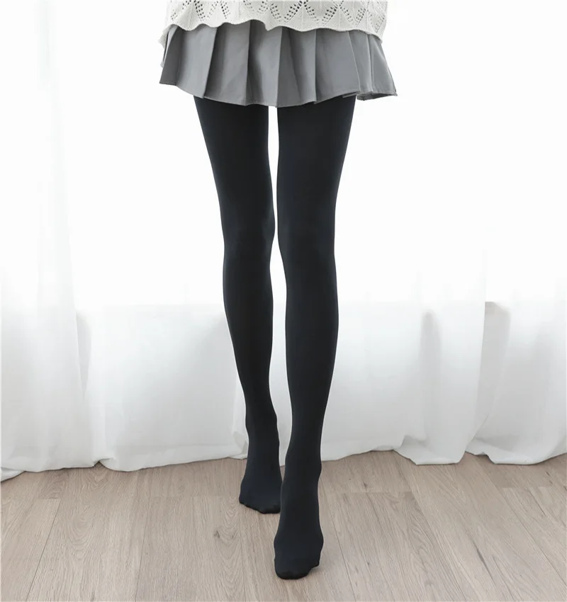 Milchweiße Seidenstrümpfe für Erwachsene, Lolita-Stil, dünner Samt-Overall, Studentenstrümpfe, hochelastische Damenstrumpfhose – Detail 2