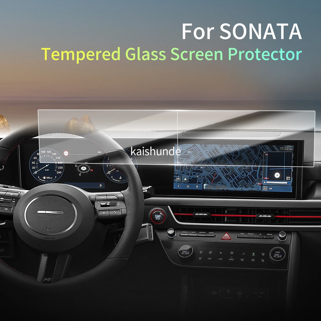 Car Stickers Meters Protector For 26 HYUNDAI SONATA Tempered Glass Protective Film Display Navigation Vehicle