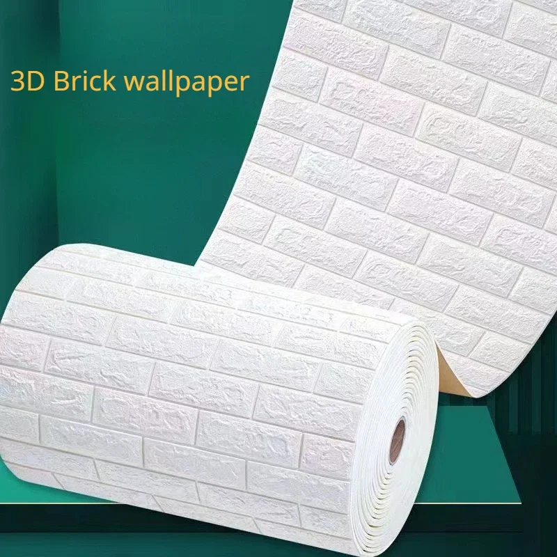 

70 см x 10 м самоклеящиеся 3D обои непрерывные водостойкие кирпичные наклейки на стену антикварные пенопластовые кирпичные обои украшение дома