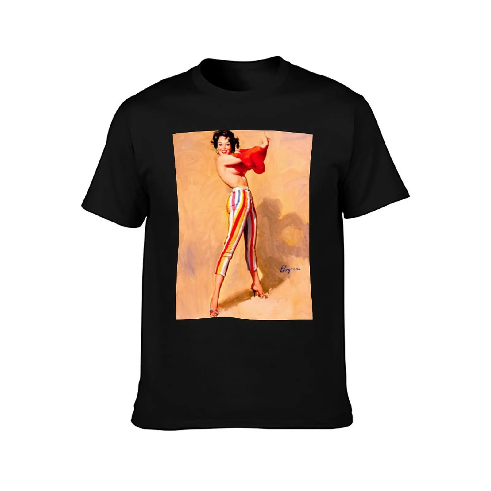 Gil Elvgren Appreciation T-Shirt Lightweight Sport Basic T-Shirt