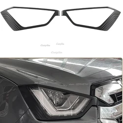 For Isuzu D-MAX DMAX 2021 2022 2023 2024 Carbon Fiber Head Light Lamp Cover Trim Headlight Protector Sticker car styling