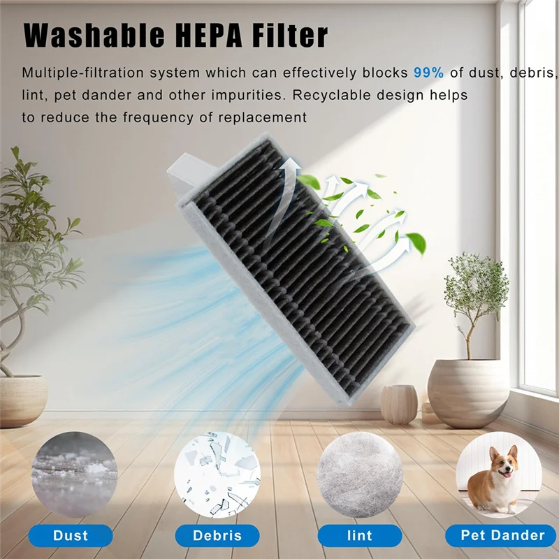 A05G-メインブラシ Hepa フィルターローラーモップダストバッグ交換 Ecovacs X9 プロオムニスペアパーツアクセサリー