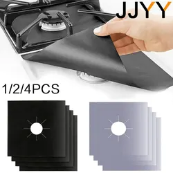 JJYY 1/2/4Pcs Universal Stove Burner Covers Protector Sheets Oven Liner Protector Reusable Stovetop Protector