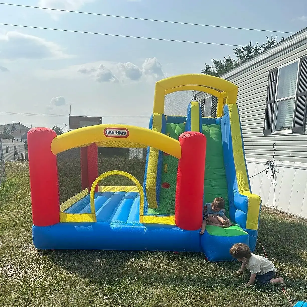 Tobogán inflable colorido con secador de pelo, Envío Gratis para interiores o exteriores, fiesta de cumpleaños de niños, boda