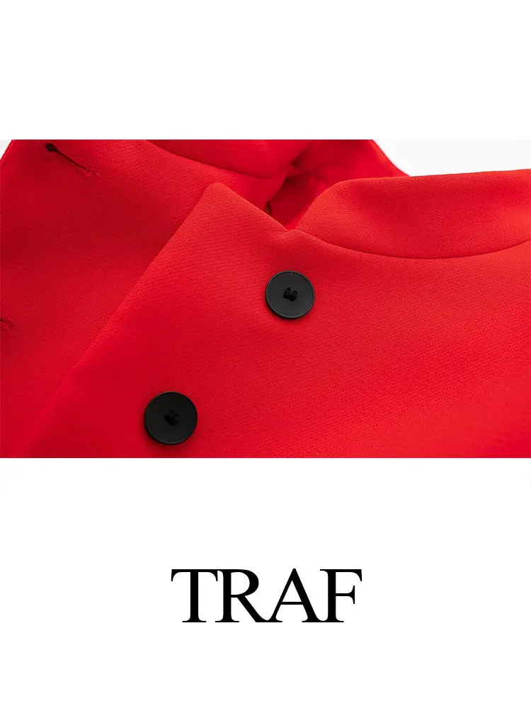 Imagem -06 - Traf-blazer Curto Apertado Feminino com Bolso Jaqueta Texturizada Selvagem Chique Blusa Cardigã Feminino Terno Fashion Cabolsa de Tendência Primavera 2023