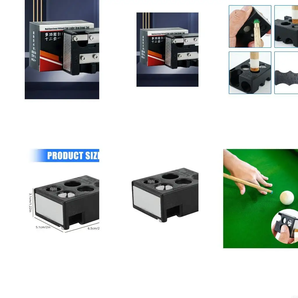 

Billiard Cue Head Repairer Billiard Pool Cue Tip Shaper Polishing Cue Tip Repair 157D