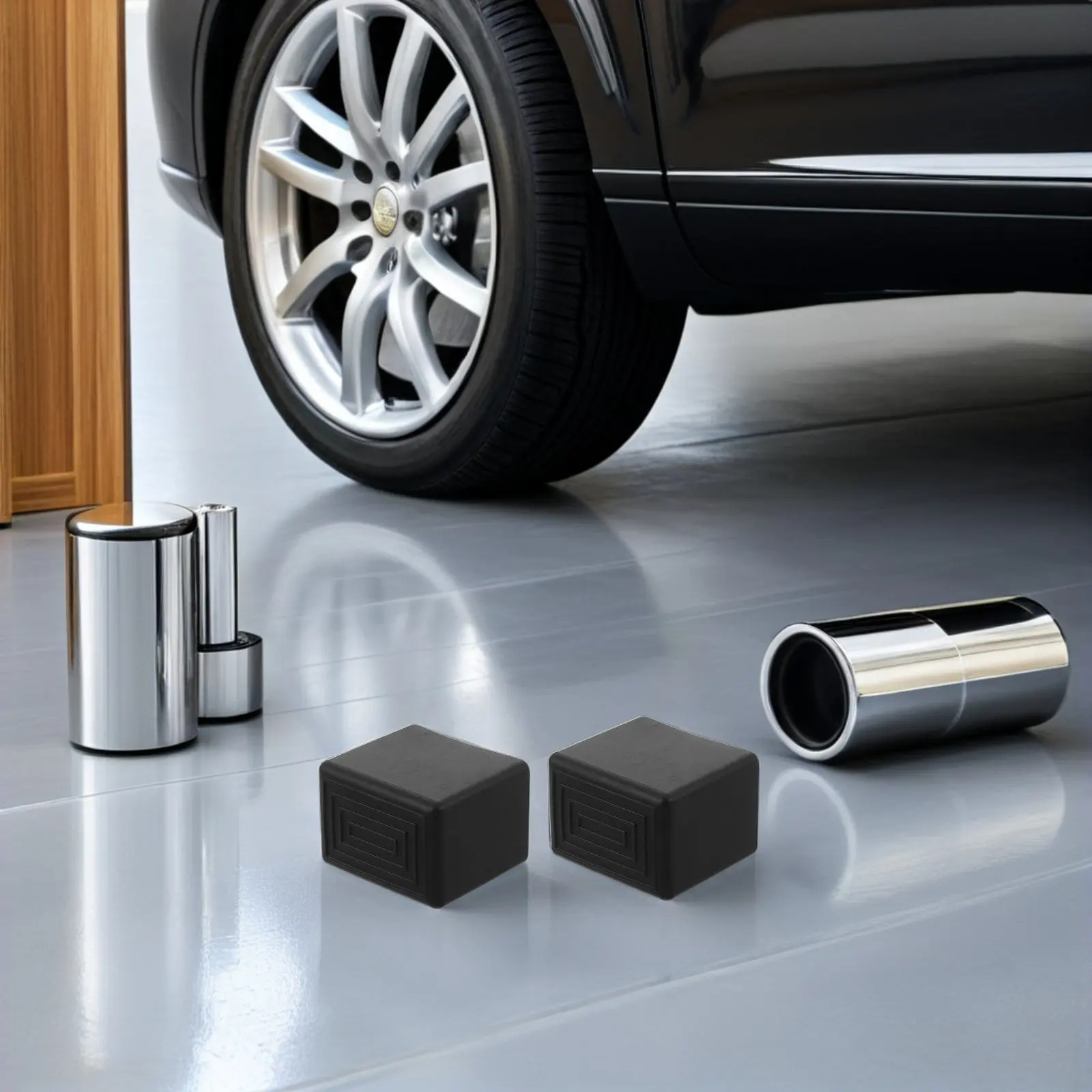 1Set End Cover for Roof Crossbars Protective Crossbar Cover with Rubber Insert Car Roof Rack Accessories Quiet Driving