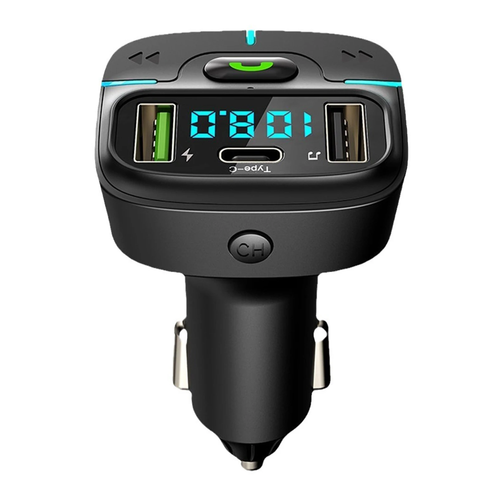 ABS Charger Car With U Disk Play And Overvoltage Protections Car Charger Fast Charging Phone Charger