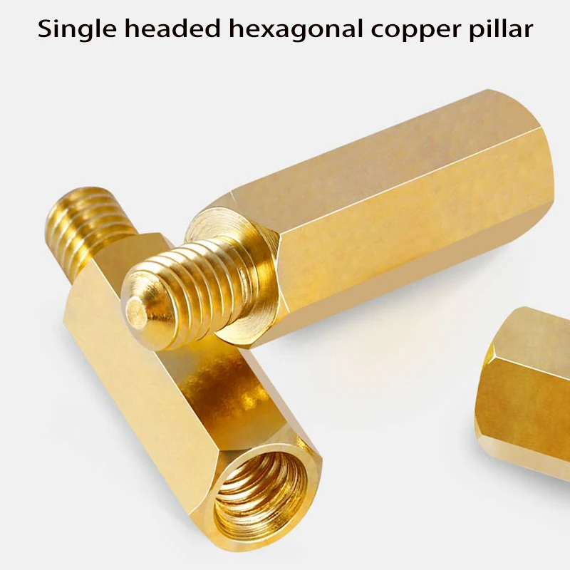 Coppers Brass Pillars Standoff Circuit Spacer PCB Board Nut Screws Hex Round Single Cylinder Head/Hexagon Pillar M4 M5 M6