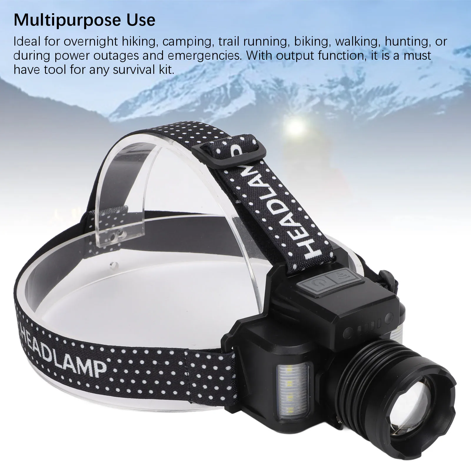 

ZK50 30W LED Large Headlight Rechargeable Waterproof Ultra Bright White LED Amplifies Outdoor Headlight with Charging Indicator