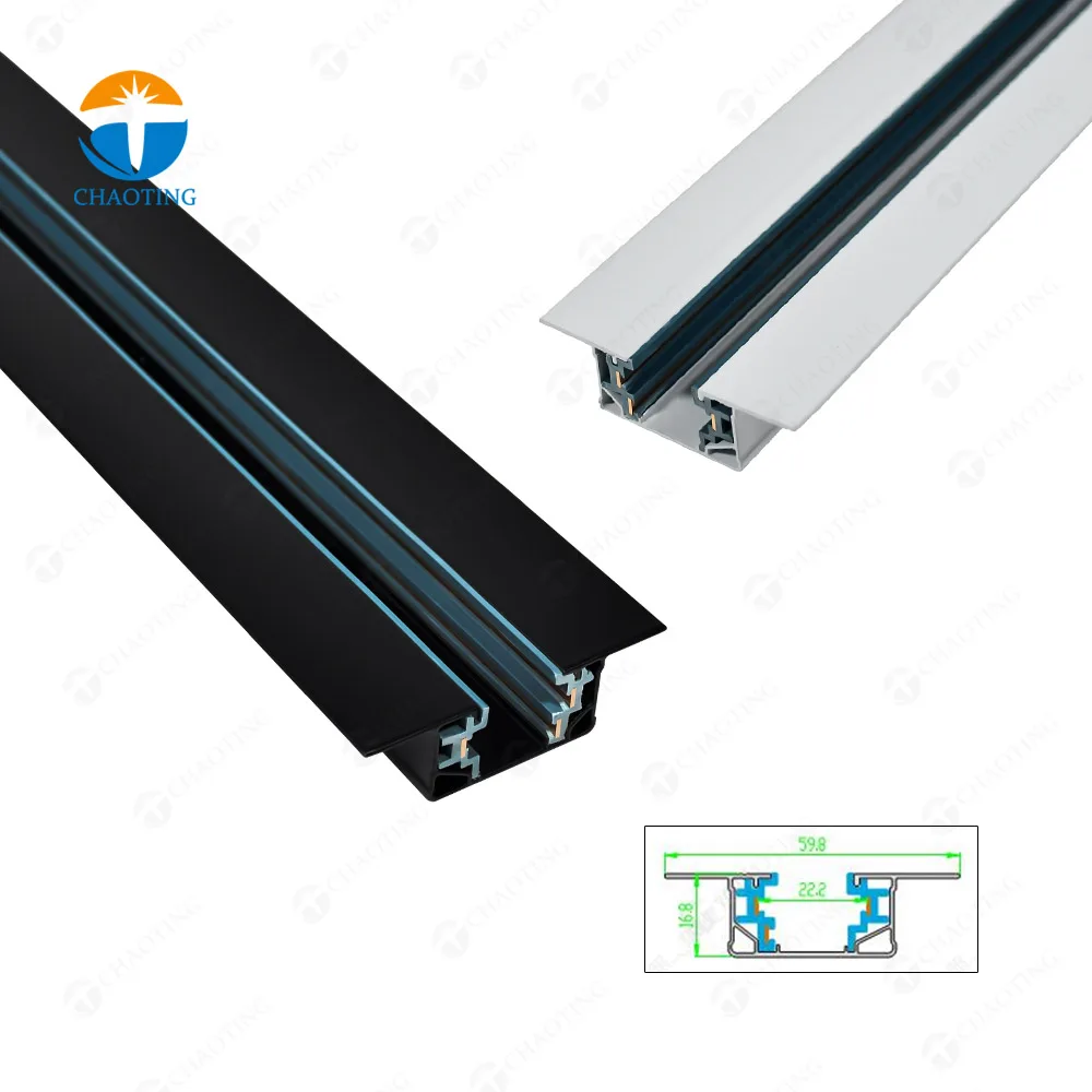 Lights & Lighting Indoor Lighting Track Lights Embedded LED Track Lights Rail GU10 Track Light Guide Is Used for Residential and