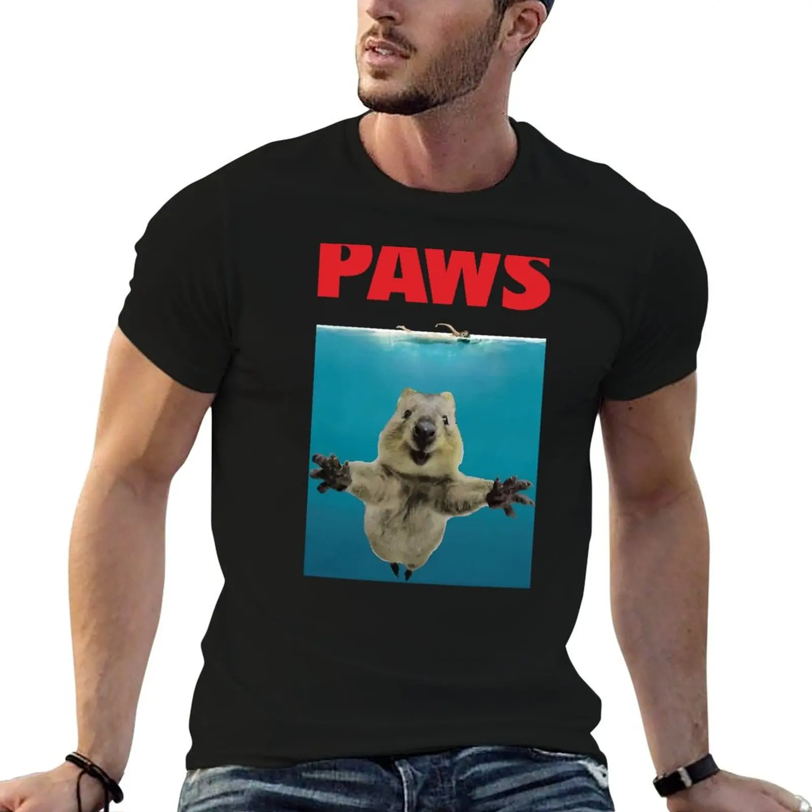 

Paws Quokka Funny Animal T-Shirt t shirt men 100% cotton luxury brand anime tshirt T-Shirt